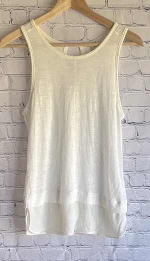 J. Crew White Sleeveless Women's‎ Tank Top Size XS thumbnail 1