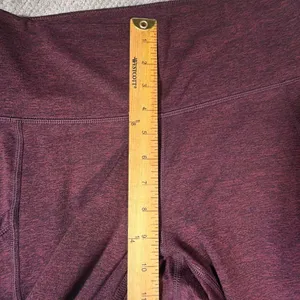 Aerie Chill Play Move Leggings Large Regular Burgundy Marled High Rise Pockets thumbnail 7