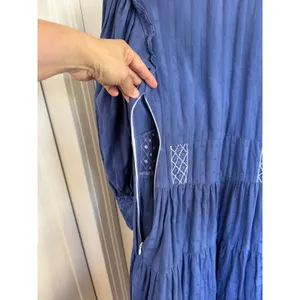 LoveShackFancy blue floral star embroidered long sleeve dress‎ thumbnail 8
