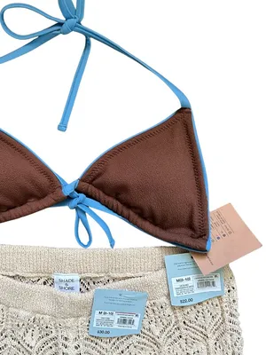 NWT Shade & Shore Crochet Cover Up Pants Set Boho Beach Vacation Medium thumbnail 9