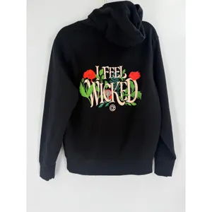 Old Navy Wicked‎ Hoodie Women M Black Floral I Feel Wicked Graphic Whimsigoth thumbnail 8