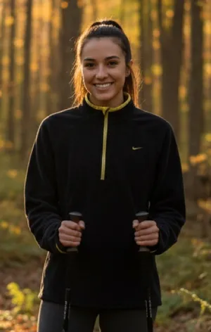 Nike quarter 1/4 zip up Black and Yellow fleece Pullover thumbnail 1