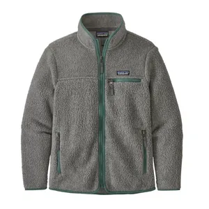 Patagonia Retro Pile Fleece Jacket Gray Green Trim Womens Small S Full Zip thumbnail 1