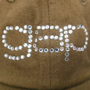 Vintage Y2K Brown Rhinestone Gap Baseball Hat thumbnail 4