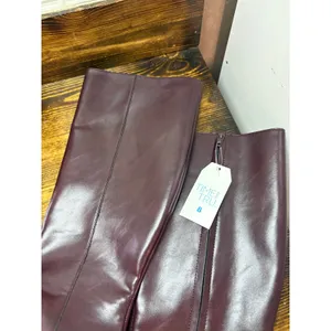 Time‎ And Tru Burgundy Tall Boots Size 8 thumbnail 2