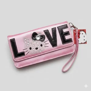 Hello Kitty 2012 Metallic Pink Rhinestone Clutch NEW thumbnail 2