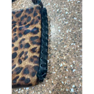Convalore Leopard Everyday. Crossbody Bag Italian Haircalf Leather Whipstitch thumbnail 3