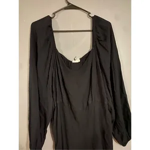 Ava & Viv Black Scoop Neck Off Shoulder 3/4 Sleeve MIDI Dress Size XXL NWT thumbnail 4