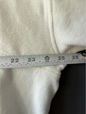 Aerie Cream Zip-Up Sweatshirt Medium thumbnail 8