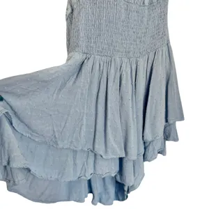 Princess Polly Light Blue Love Galore Smocked Ruffle Shorts Romper size 20 thumbnail 9