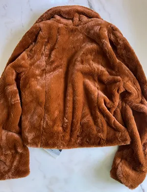 BLANK NYC Faux Fur Brown Teddy Sherpa Coat Jacket thumbnail 7