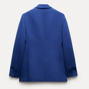 Fitted Tuxedo Blazer Collection Ss24 Bluish Collection Flared Pants Set Small thumbnail 6
