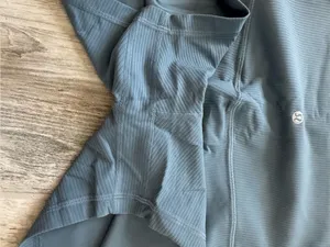 Lululemon Align Ribbed High Rise 4 inch Shorts in Steal Blue New With Tags thumbnail 5