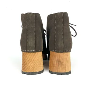 Sanita Womens Ulla Danish Clogs Lace Up Platform Block Heel Coffee Brown Size 37 thumbnail 7
