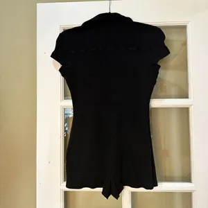 URBAN OUTFITTERS Ribbed Shorts Romper Jumper Onesie w Collar & V Neck - size XS thumbnail 6