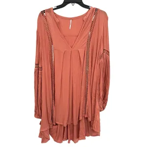 Free People Dress Small Just the Two of Us Boho Balloon Sleeve Babydoll‎ #K2-3 thumbnail 2