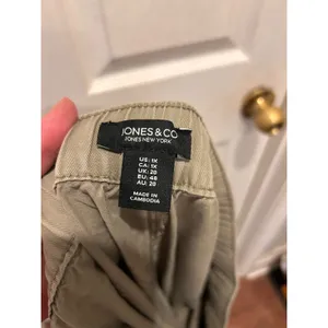 Jones New York Jones & Co Green Khaki Lyocell Elastic Waist Pants Plus Size 1X Lagenlook Earthy thumbnail 6