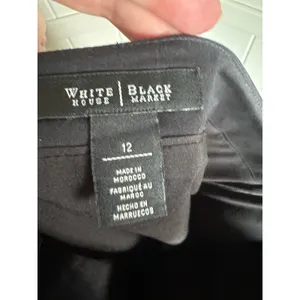 White House Black‎ Market Womens Skirt Sz 12 Black White Geometric Pencil Lined thumbnail 7