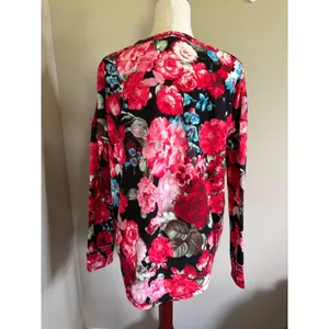 Show Me Your‎ Mumu Floral Long Sleeve Top Black Red Pink Size Small thumbnail 2
