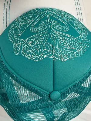Roxy Women's Teal and White Mesh Trucker Hat thumbnail 5