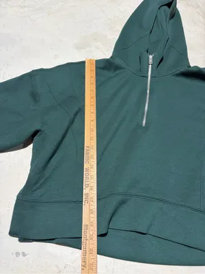 YPB your personal best Dark Green Half-Zip Hoodie large Abercrombie thumbnail 4