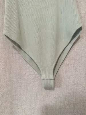 Zara NWT Ribbed Scoop Neck Tank Bodysuit | L thumbnail 2