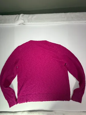 J. Crew Women's V-Neck Sweater in Fuchsia Pink thumbnail 6