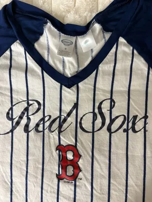 Concepts Sport Women's Boston Red Sox Vigor Pinstripe V-Neck Size M thumbnail 2