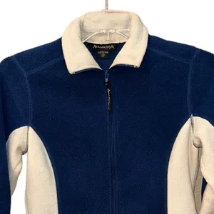 Women's Avalanche Fleece Full Zip Jacket‎ Cream/Blue Size Medium thumbnail 2