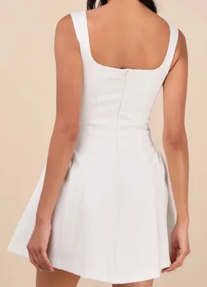 Lulus Roetta mini dress white graduation size M thumbnail 4