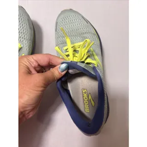 BROOKS Ghost 14 Women's Size 9B Blue Ocean Neon Green Running Shoes READ thumbnail 7