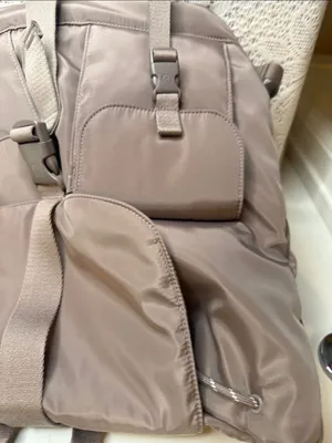 Victoria Secret Pin gray grey full size cargo backpack thumbnail 3