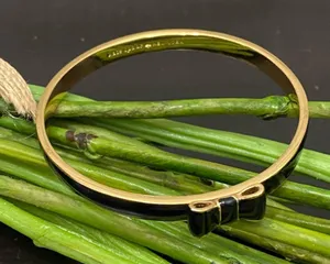 KATE SPADE Black Take A Bow Enamel Layering Stackable Bangle Bracelet thumbnail 5