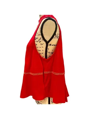 Free People Flora Sleeveless Top Size M Red thumbnail 3