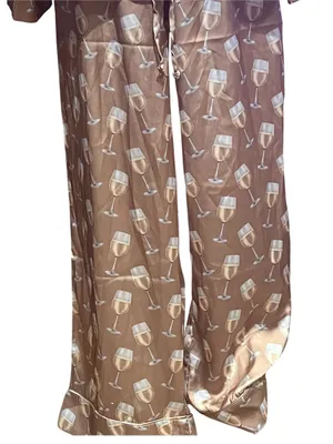 SHOW ME YOUR MUMU: CLASSIC PJ SET - WHITE WINE SILKY size M thumbnail 4