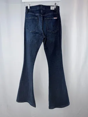Hudson Heidi High Rise Flare Leg Jeans in Dark Blue Size 23‎ thumbnail 5