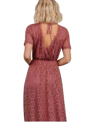 Baltic Born Venice Lace Maxi Dress Womens Size Small Burnt Orange thumbnail 3