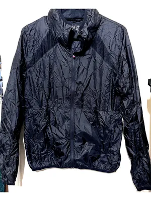 Zyia Windbreaker Jacket Black Active Full Zip Women's Size M‎ hooded packable thumbnail 1