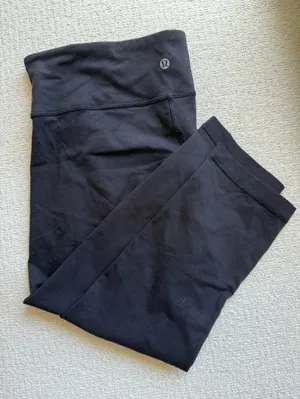 Lululemon Wunder Under Cropped Black Leggings thumbnail 1