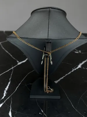 Whimsygoth Gold Leaf & Black Teardrop Charm Necklace Silver Orb Pendant thumbnail 4