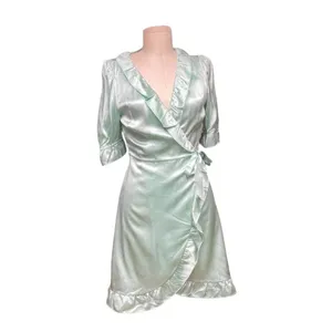 Hill‎ House The Nima Silk Wrap Dress in Mint Size Small thumbnail 2