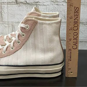 Converse 572701C Chuck 70 Hi Crafted Folk Jacquard Sneakers Egret/Pink Clay 8 thumbnail 10