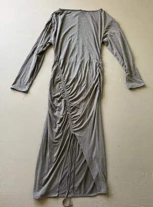 H&M Draped Ruched Drawstring Jersey Maxi Dress thumbnail 1