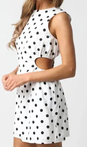 Polka dot mini dress White Size M thumbnail 2