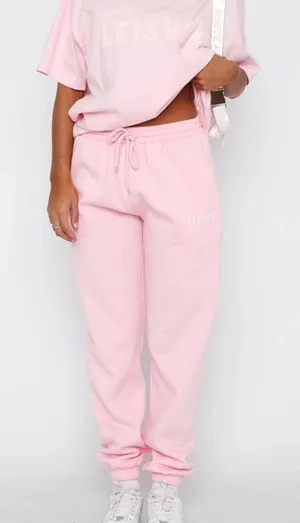 White Fox Baby Pink Volume 3.5 Leisure Sweatpants Sz S thumbnail 1