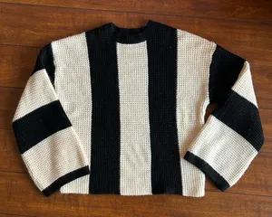 Striped Sweater White Size M thumbnail 1