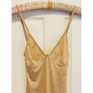 Y2K SNDYS Babydoll Satin Slip Dress XS Tan Beige Minimal Quiet Luxury Cocktail thumbnail 5
