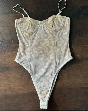White Fox Corset Bodysuit thumbnail 1