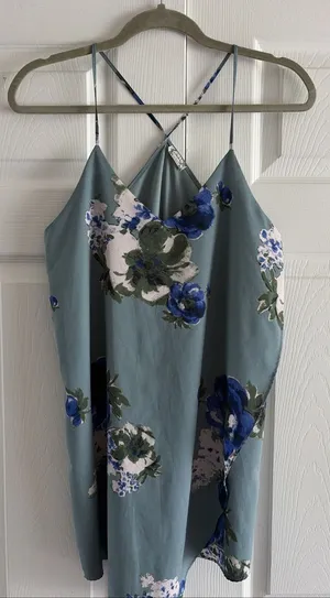 Free People Intimately Floral Cami Womens XS Blue Boho Strappy Tank Top Size XS thumbnail 1
