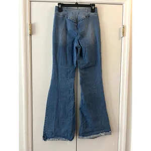 Free People We The Free Flare Wide Jeans High Rise size 26 Blue thumbnail 4